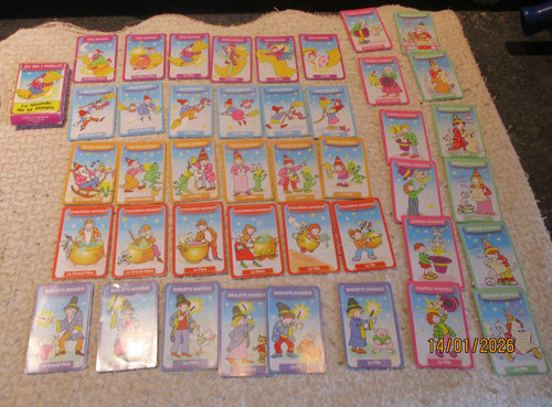 Ancien jeu cartes 7 - jeu, de